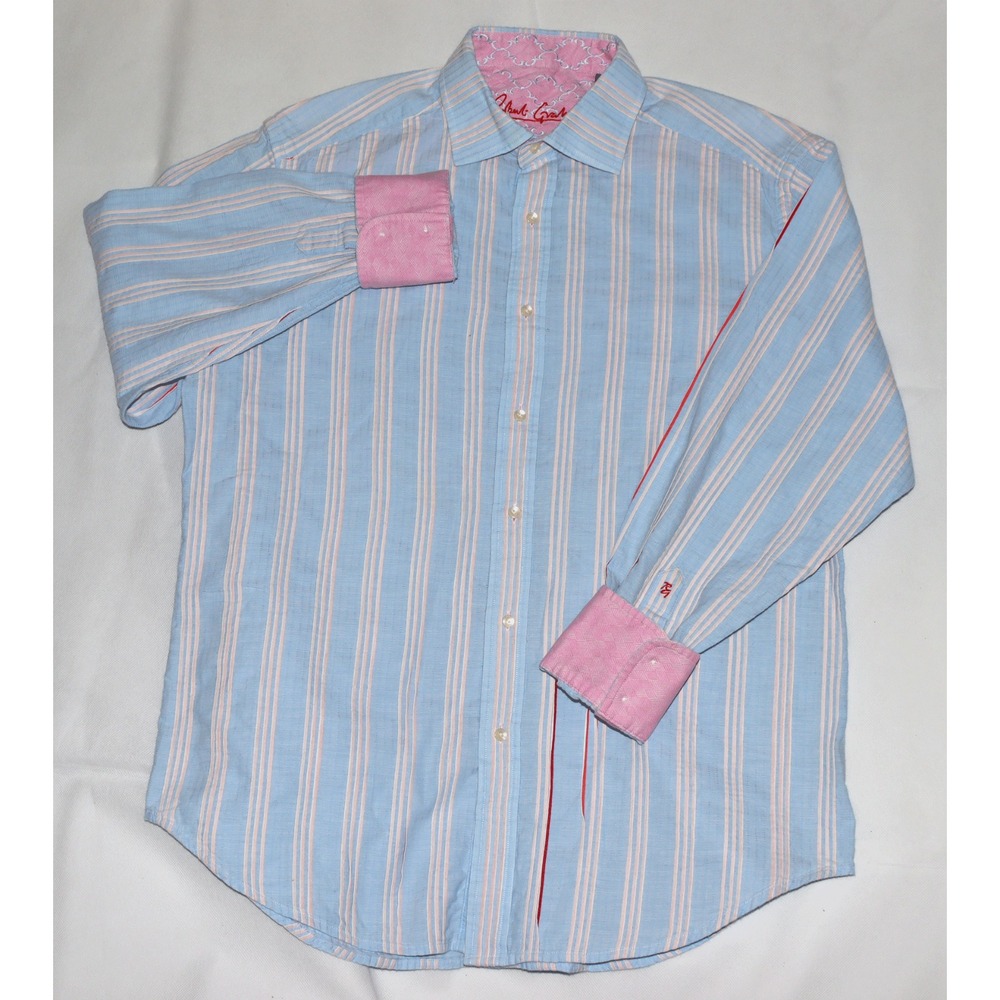 Robert Graham Mens Long Sleeve Button Front Shirt Size Large